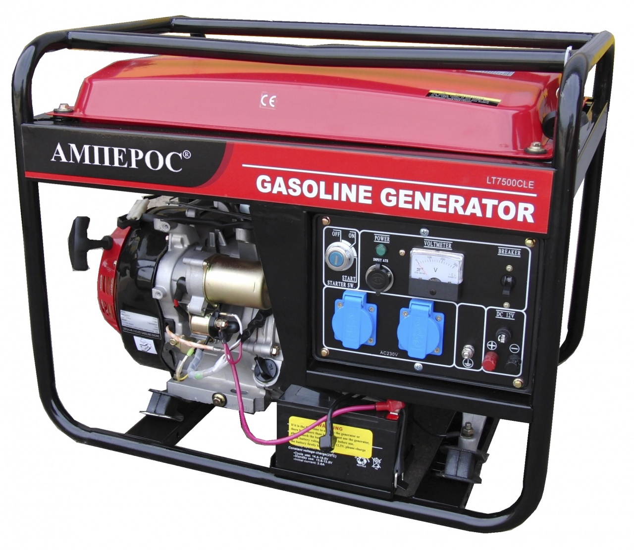 Бензиновый генератор АМПЕРОС LT7500CLE с АВР